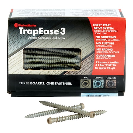 Fastenmaster Wood Screw, #10, 2-1/2 in, 75 PK FMTR321275ENBD
